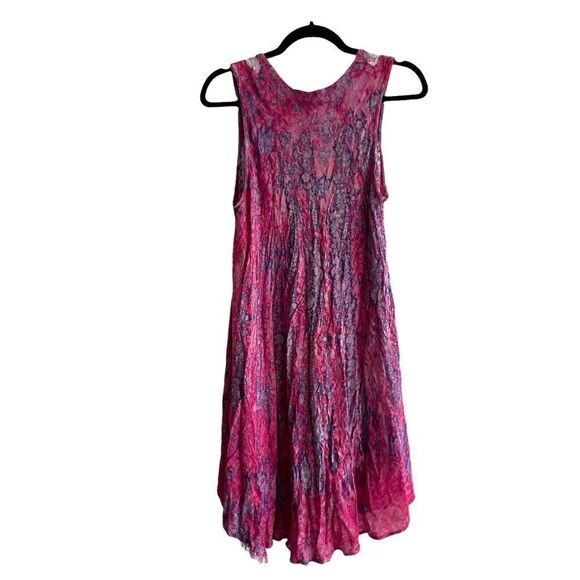 Stylo CANADA Boho Paisley Print Embroidery Sleeveless Midi Dress Pink Purple M/L - Picture 3 of 10